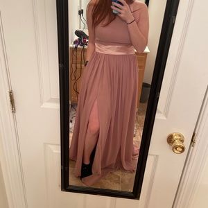 Azazie dusty rose bridesmaid dress